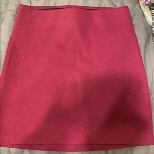 Red mini skirt